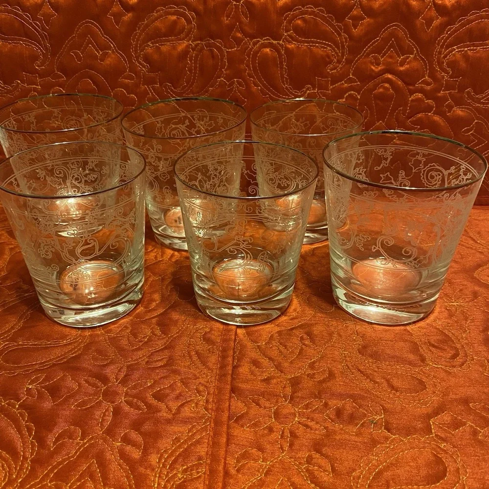 Set Of 4 Mikasa Tyler Florence Chef's White DOUBLE OLD FASHIONED Glasses Whiskey